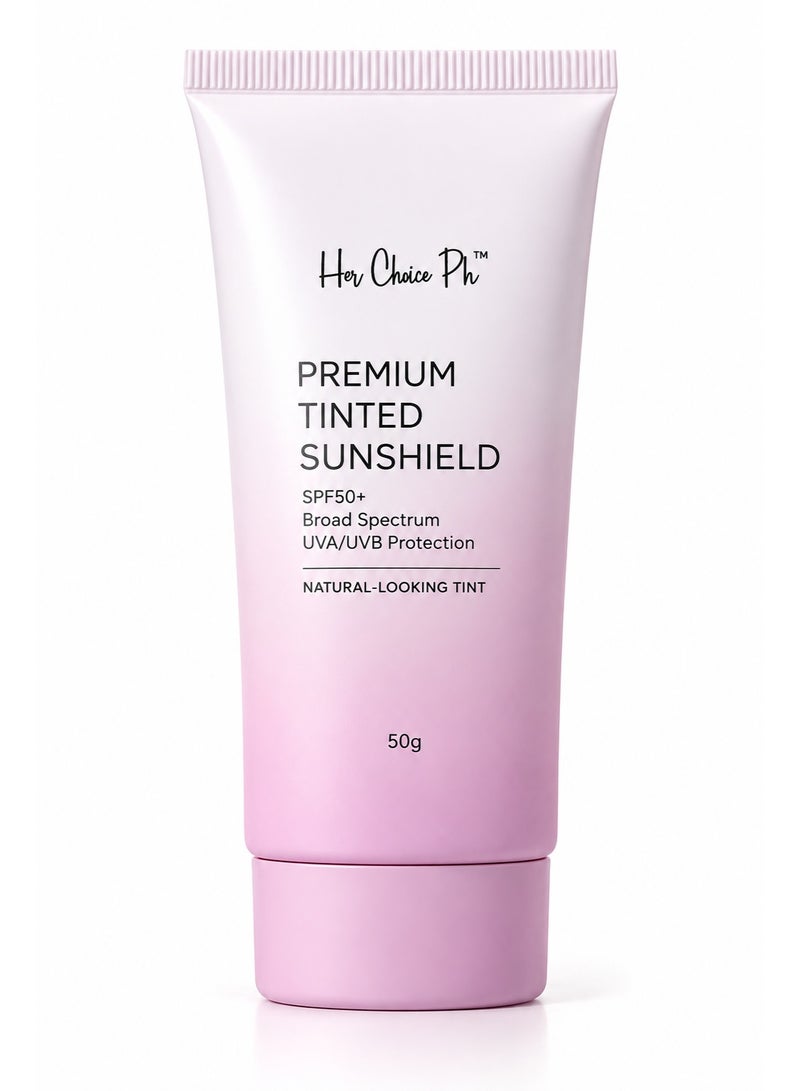 Her Choice PH Premium Tinted Sunshield SPF 50+ Broad Spectrum UVA/UVB – Natural-Looking Tint – 50g - Image 4