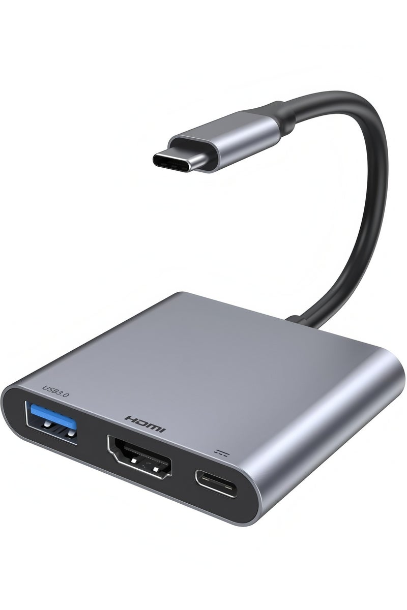 فليفيو محول USB-C إلى HDMI (4K) USB 3.0 وType-C أنثى لأجهزة MacBook وChromebook - Image 1