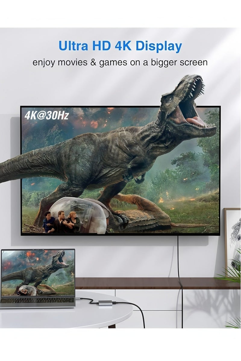 Flyview Usb-C To Hdmi ( 4K ) Usb 3.0 And Female Type-C Adapter For Macbook And Chromebook - Image 5