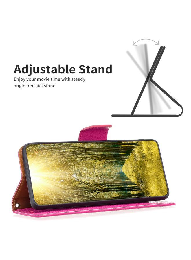 erorex Case For Xiaomi Poco M4 Pro 5G Litchi Texture Pure Color Leather Phone Case - Image 4