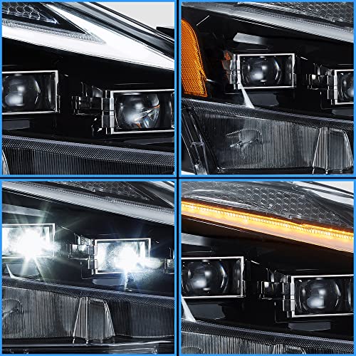VLAND LED Headlights Compatible with Lexus IS250/ IS250C IS350 IS350C IS220d 2006-2012, ISF 2008-2014 Front Lamps w/Projector w/Amber Reflector - Image 2
