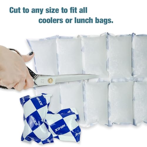 Mrice Dry Ice Packs for Shipping Frozen Food, Reusable Shipping Ice Packs Freezer Ice Packs for Coolers, Flexible Gel Packs for Mailing, Cold Pack for Shipping Food, 7"x13" 6 Sheets - Image 3