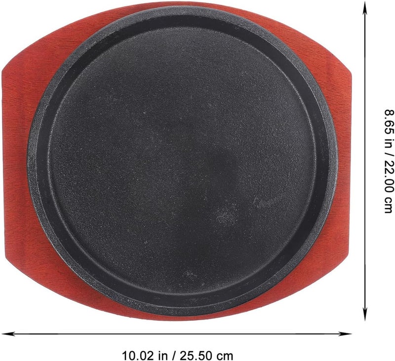 Uonlytech Non-stick round Steak Serving Tray 22cm Wear-resistant Grilling Pan for Home and Restaurant Cooking - Image 2