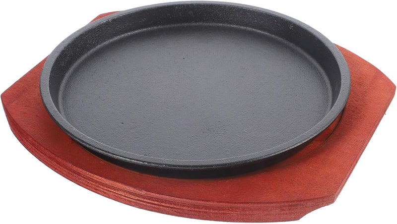 Uonlytech Non-stick round Steak Serving Tray 22cm Wear-resistant Grilling Pan for Home and Restaurant Cooking - Image 1