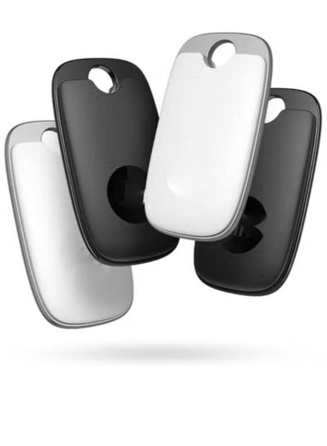 AROAQ Protective Covers for Bluetooth Tracker Pro (4-Pack, 2 Black + 2 White) – Durable Scratch-Resistant Key Finder Cases for Keys, Bags & Luggage - Image 1