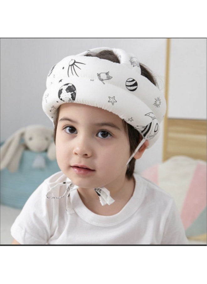 KYD Baby Helmet Child Safety Helmet Adjustable Protective Cap For Crawling Walking and Head Protection White  - Image 1