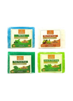 Khadi Pure Mint, Mix Fruit, Neem & Neem Tulsi Soap, 125 G (Pack Of 4)  - Image 1