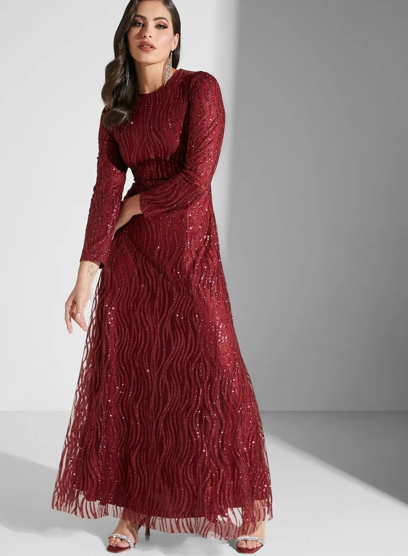 Namshi X Zena Louay Zena Louay Shimmer A-Line Dress