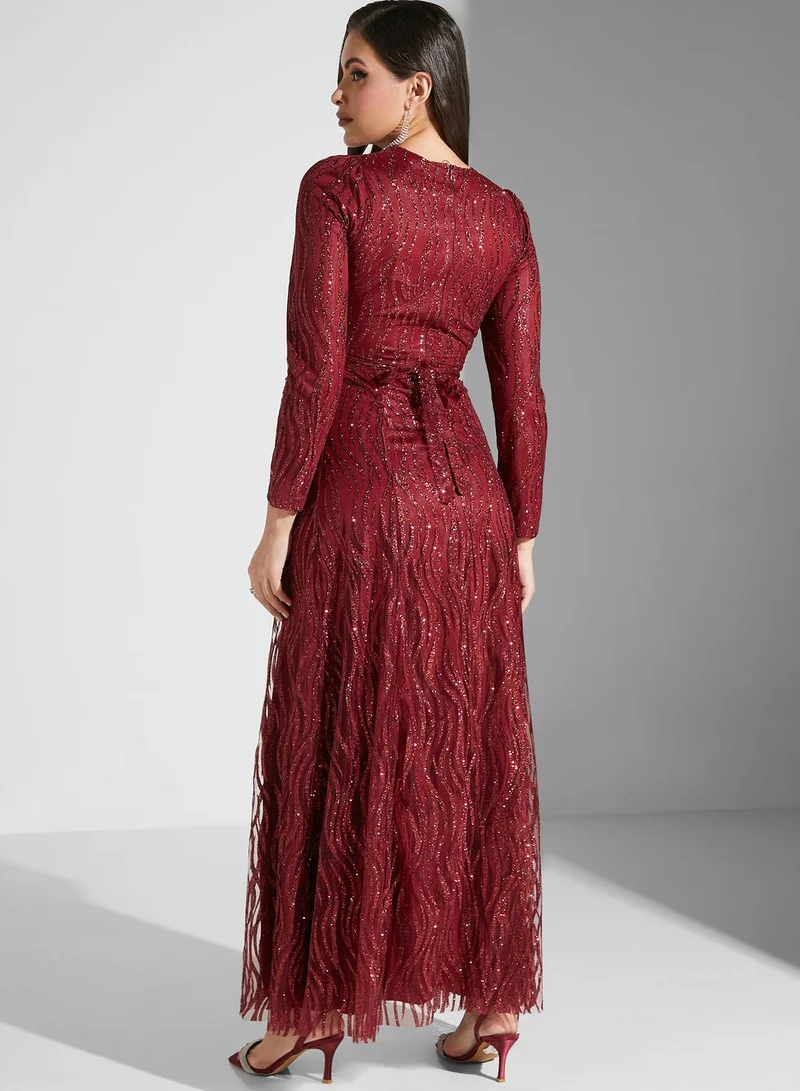 Namshi X Zena Louay Zena Louay Shimmer A-Line Dress