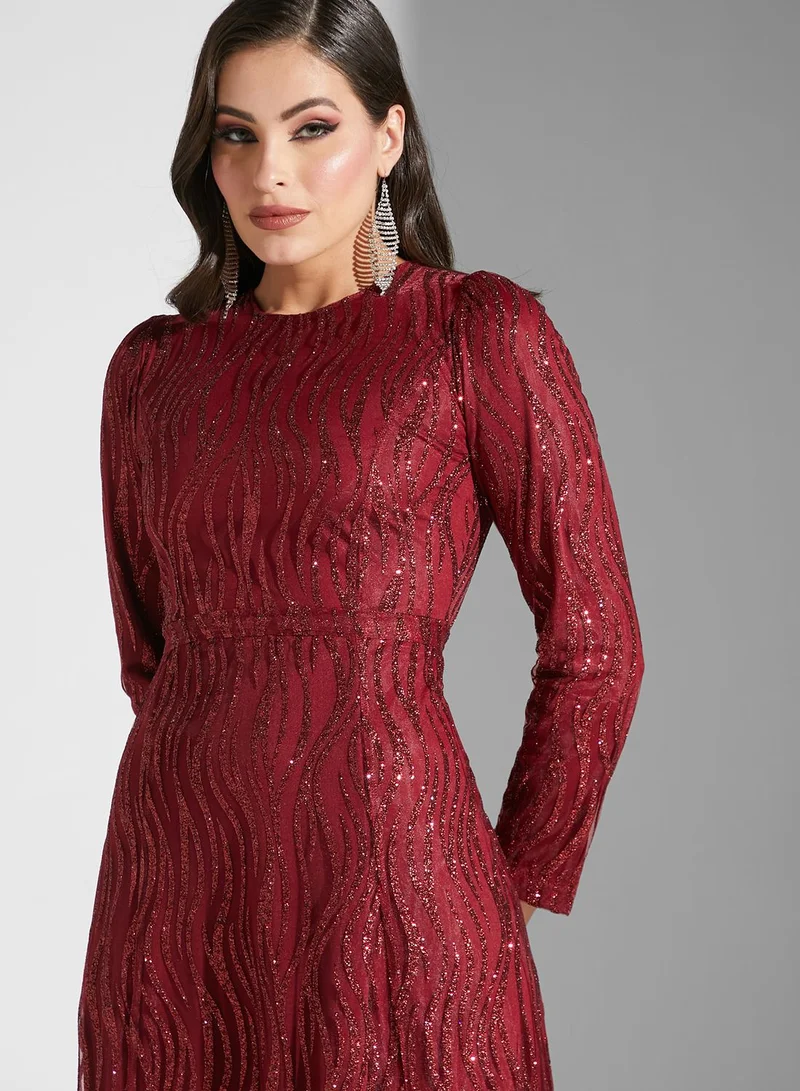 Namshi X Zena Louay Zena Louay Shimmer A-Line Dress