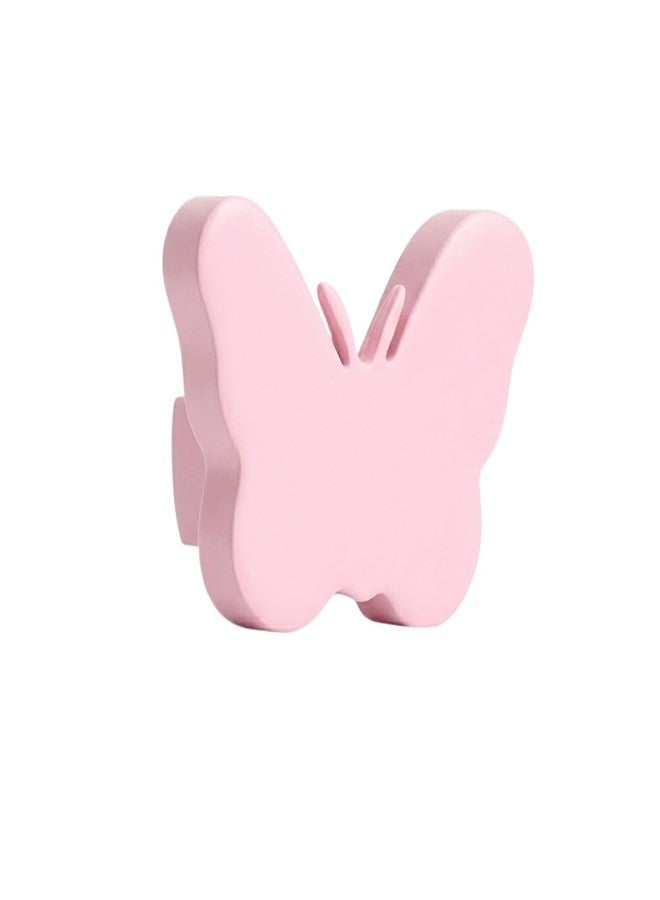FLY FROG Kids Wooden Cabinet Knobs - Cute Butterfly Shape Doors, Drawer & Wardrobe Pull Handles for Kids Room, Nursery Furniture & Home Décor (Pack of 2) (Baby Pink BTF) - Image 2
