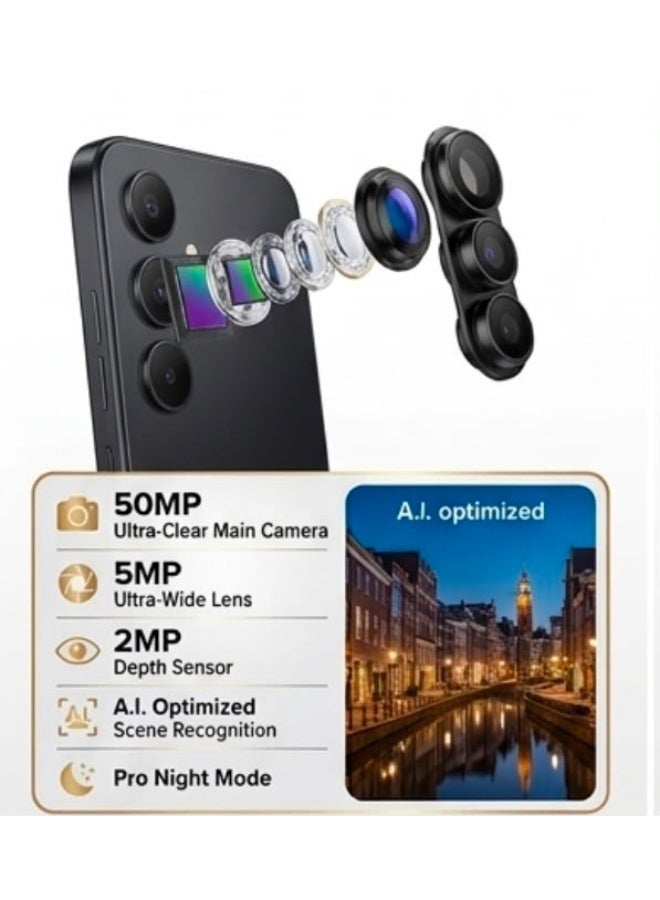  تكنو سكاي هاتف ذكي techno sky A58 5G كاميرا ثلاثية بطارية 5500 مللي أمبير أسود - Image 5
