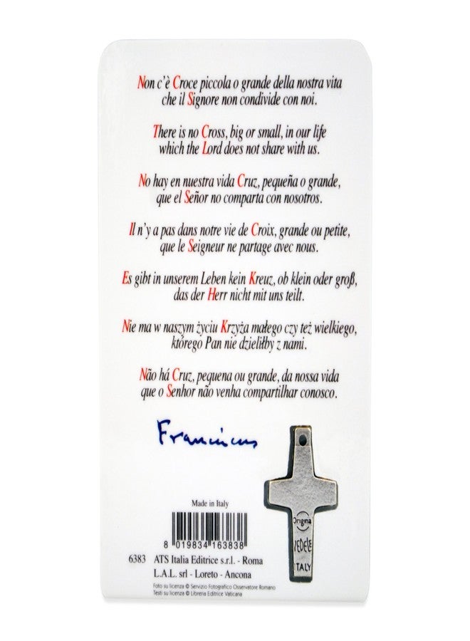 Venerare Pope Francis Holy Card with Papal Cross - Image 2