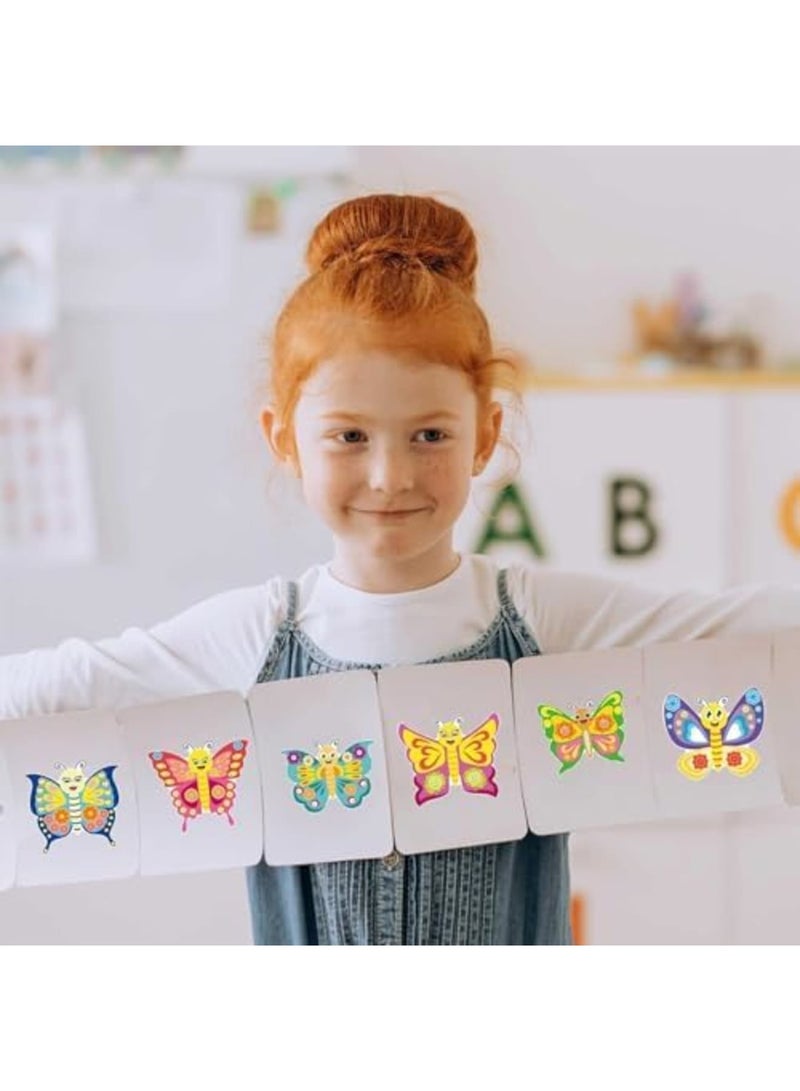 SYOSI Butterfly Make a Face Sticker Sheets for Kids, Toddler Activities, DIY Stickers for Birthday Party Favors, Craft Supplies, Creative Fun for Children (24 Sheets,Multi-Color) - Image 4