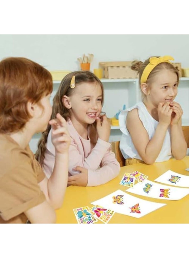 SYOSI Butterfly Make a Face Sticker Sheets for Kids, Toddler Activities, DIY Stickers for Birthday Party Favors, Craft Supplies, Creative Fun for Children (24 Sheets,Multi-Color) - Image 5