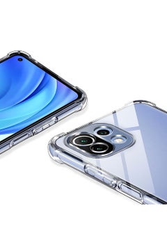 CATANES جراب شفاف واقٍ من مادة TPU بأربع زوايا لهاتف Xiaomi Mi 11 Lite 5G، جراب شفاف ناعم  - Image 4