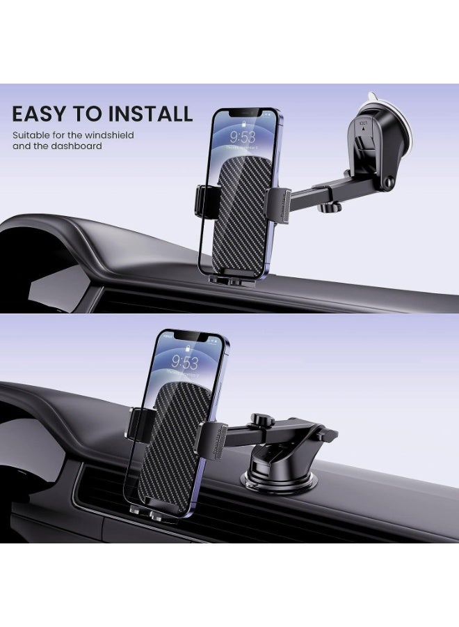 Bukela Grade Car Phone Holder - [Ultra Strong Suction] 3-in-1 Phone Mount for Dashboard, Windshield & Air Vent, Super Stable Universal Car Accessories for iPhone & All Smartphones - Image 2