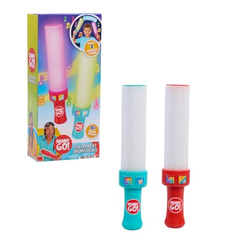 Just Play Danny Go! Color Beat Drumsticks - Officially Licensed Light-Up Musical Drumsticks Toy for Preschool and Elementary School Kids Inspired by Danny Go! Show - Image 1