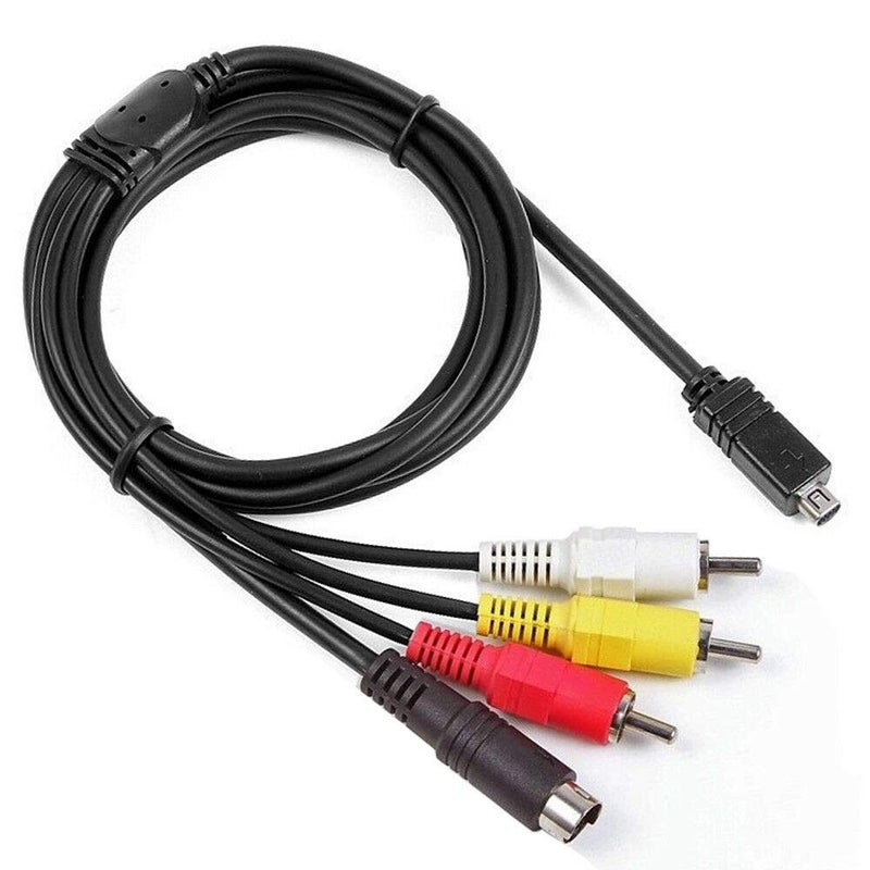 ANTOBLE 5ft AV A/V Audio Video RCA S-Video Cable Cord for Sony Camcorder Handycam DCR-HC28/e DCR-SX85/v/e/l SX85/b/r and More Models with 10 Pin Output Connector - Image 1