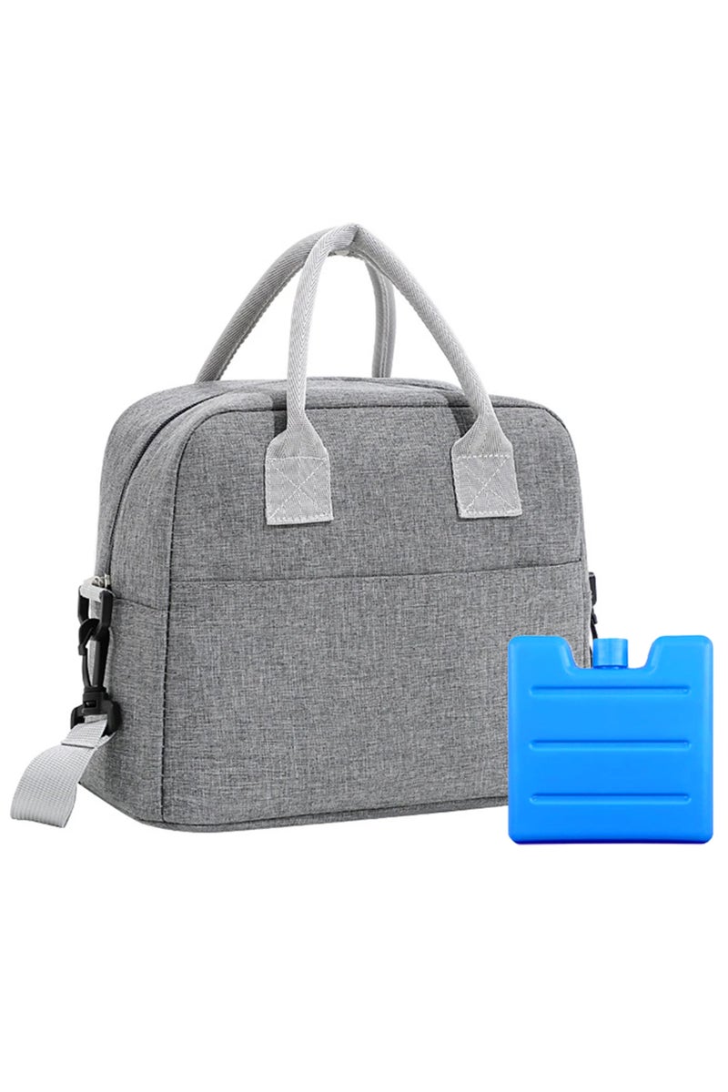 Star Babies Insulated Lunch Bag with Ice Pack Grey - Image 1