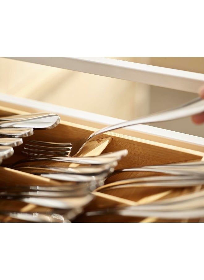 Joseph Joseph Joseph Joseph Drawer Store Large Compact Cutlery Drawer Organiser 8 Compartments Holds 48 Pieces Bamboo  - Image 5