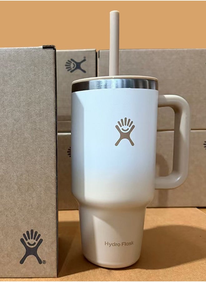 Hydro Flask 40 oz Tumbler with Handle, 2-in-1 Straw and Sip Lid, Leakproof, Dishwasher Safe, Insulated Stainless Steel Travel Coffee Mug, Keeps Cold for 24 Hours, Fits in Car Cup Holder  - Image 2