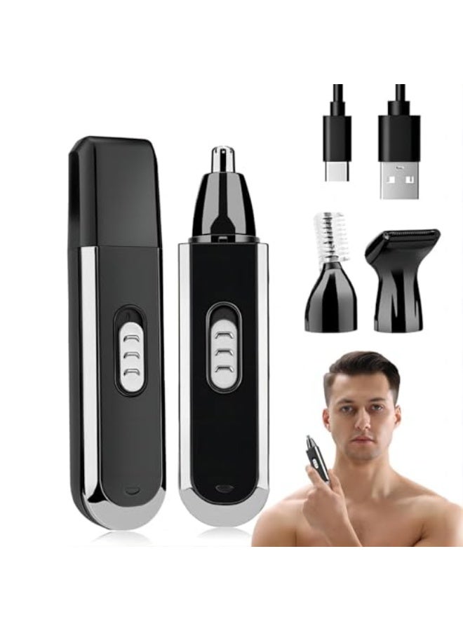 3 in 1 Nose & Ear Hair Trimmer, Beard Trimmer, Rechargeable Nose Hair Trimmer, Waterproof Barber Clippers for Men, Multifunctional Grooming Set - Image 1