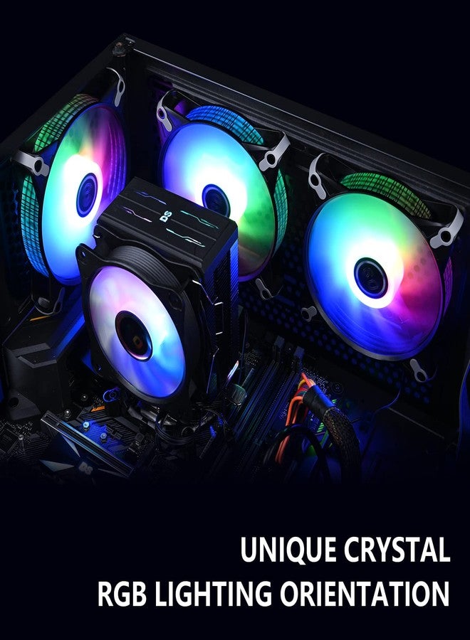 DS leddess RGB Fans, 120mm 6 Pack Case Cooling LED Fans for White Black PC Case, CPU Cooler and Radiators System (E Series) - Image 3