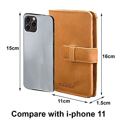ABYS Genuine Leather Bombay Brown Unisex Money Clip||Passport Wallet||Passport Holder with Loop Closure - Image 3