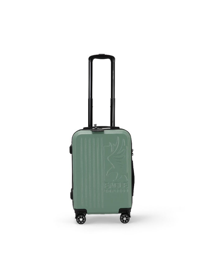Eagle Express Superior Hard-Shell Travel Luggage, 20-Inch Carry- On Trolley Suitcase – Tea Green - Image 1