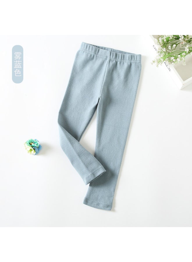 Children's Wear Boys And Girls Spring And Autumn Candy 32 Color Grinded Cotton Leggings Children's Baby Western-style All-match Black Trousers