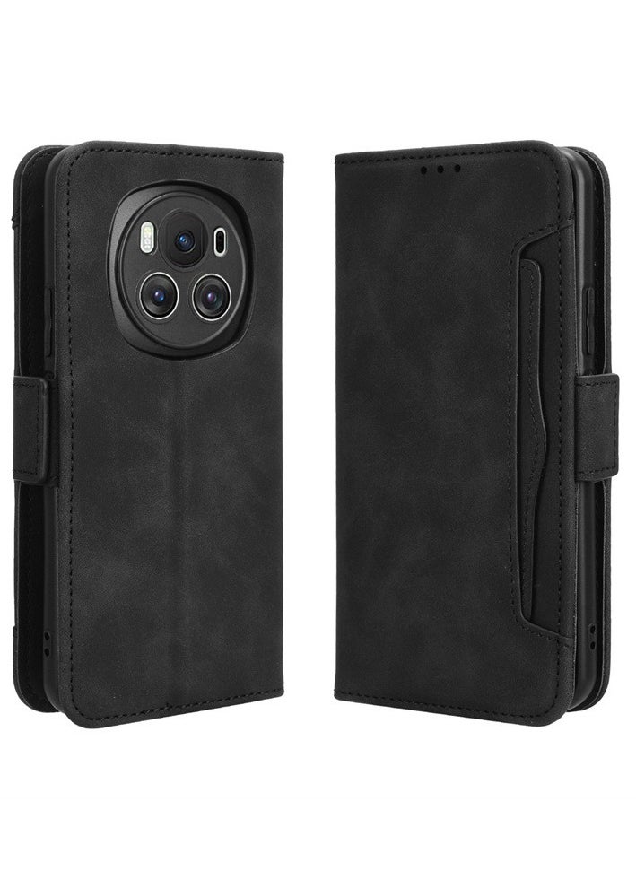 General Phone Case for Honor Magic 6/6 Pro, TPU + PU Leather, with Card Slots, with Bracket, Flip Case Cover for Honor Magic 6/6 Pro  - Image 1