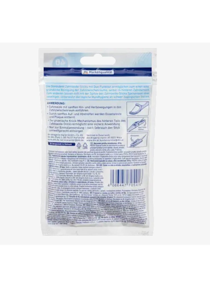 Dontodent Unwaxed dental floss picks with case 40 pieces - Image 2
