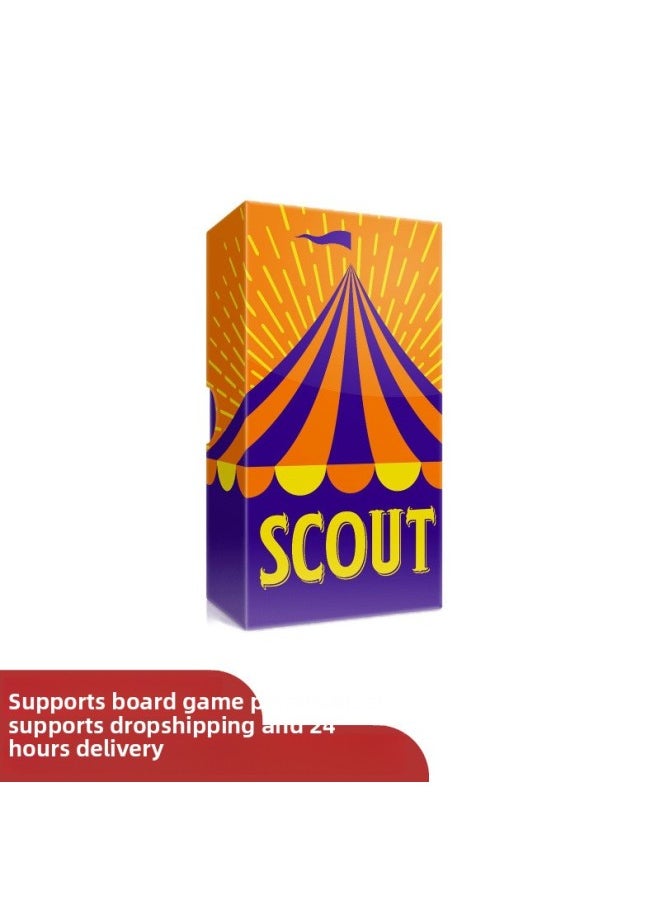 Generic - Search For Circus Star Scout Chinese And English Bilingual Board Game Poker Multi-person Party Fun Star Scout Party Scout Punishment Card-Color:SCOUT - Image 1