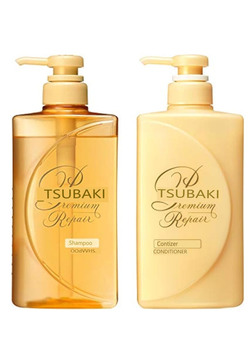 Tsubaki Shiseido Tsubaki Premium Repair Floral Fruity Shampoo and Conditioner Set (490ml/16.56oz) each
