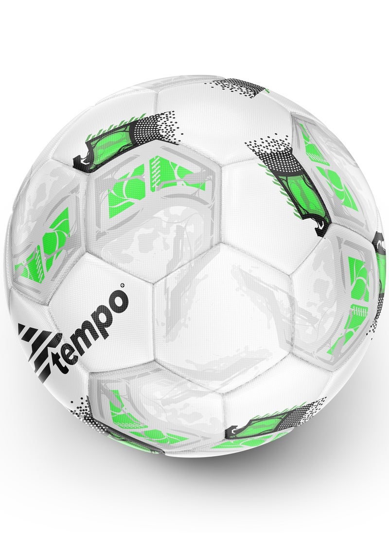 TEMPO BLAZE Team White/Green Football Size 3 