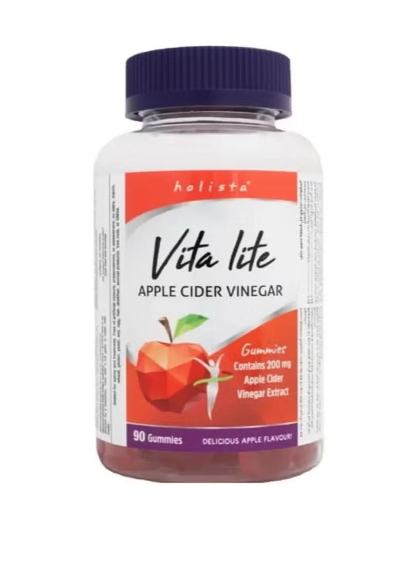 هوليستا فيتا لايت خل التفاح 90 قطعة حلوي