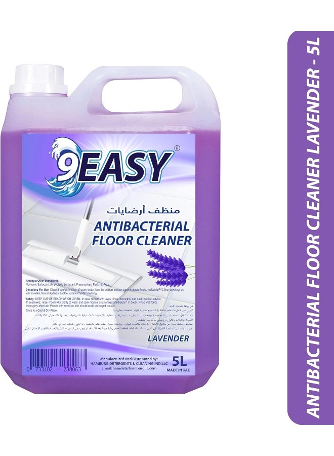 9EASY Antibacterial Floor Cleaner Lavender 5L - Image 2