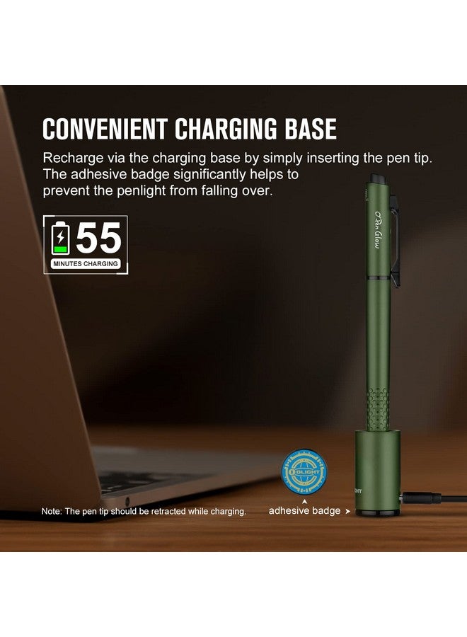 OLIGHT O'Pen Glow EDC Pen Light, 120 Lumens with Green Beam, Rechargeable LED Flashlight for Outdoor Uses, Writing, Adventure, Professional Business Gift(OD Green) - Image 3