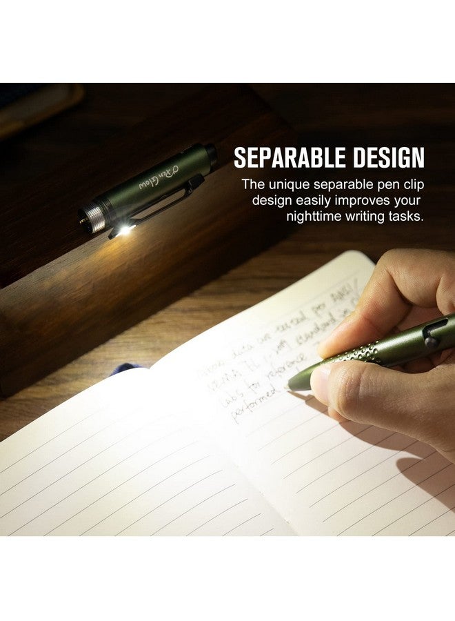OLIGHT O'Pen Glow EDC Pen Light, 120 Lumens with Green Beam, Rechargeable LED Flashlight for Outdoor Uses, Writing, Adventure, Professional Business Gift(OD Green) - Image 4