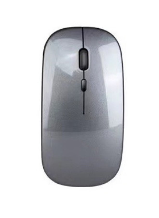 Direct Supply Applicable Mobile Phone Computer 2.4g Wireless Bluetooth Mouse Dual-mode Three-mode 5.2 Mute Silent Mouse-Color:189D Dual-mode Enhanced Version Bright Gray - Image 1