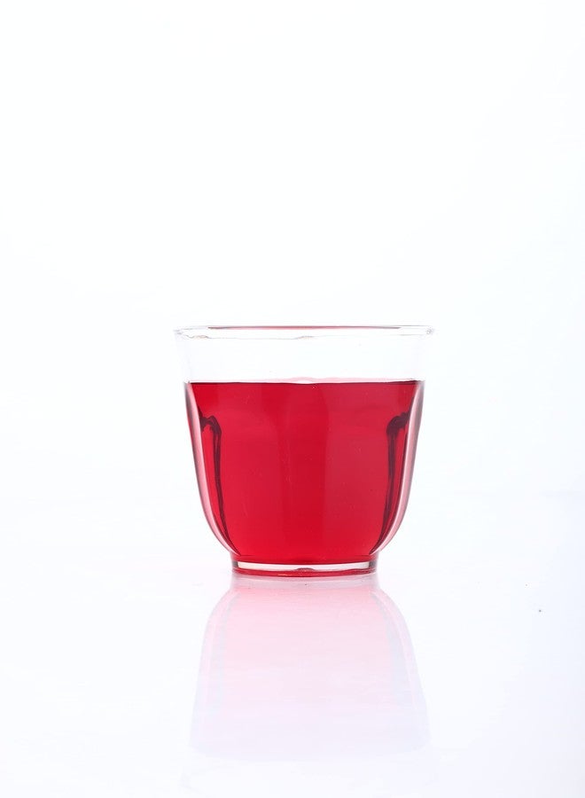 جانيش أكواب بلاستيكية شفافة على شكل زهرة غانيش (ماء/عصير/بيرة/نبيذ) - 6 قطع - Image 1