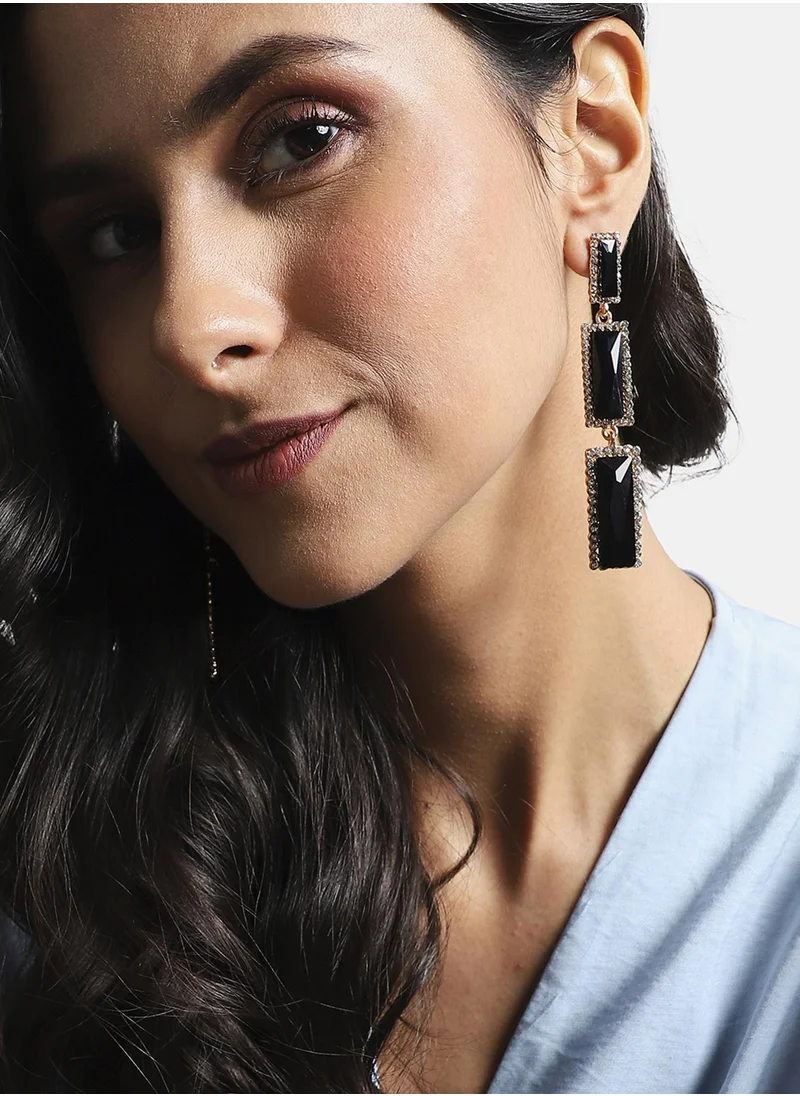 SOHI Bar Stone Drop Earrings