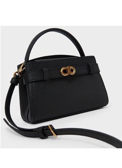 Charles & Keith Charles & Keith Metal Buckle Strap Tote Shoulder Bag  - Image 3