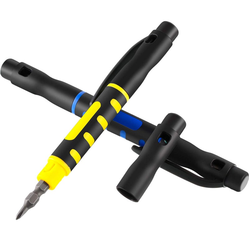 Mudder 4 Pieces Pocket Screwdriver 4 in 1 Multipurpose Portable Crossing Flathead Pen Screwdriver for Repairing - Image 5