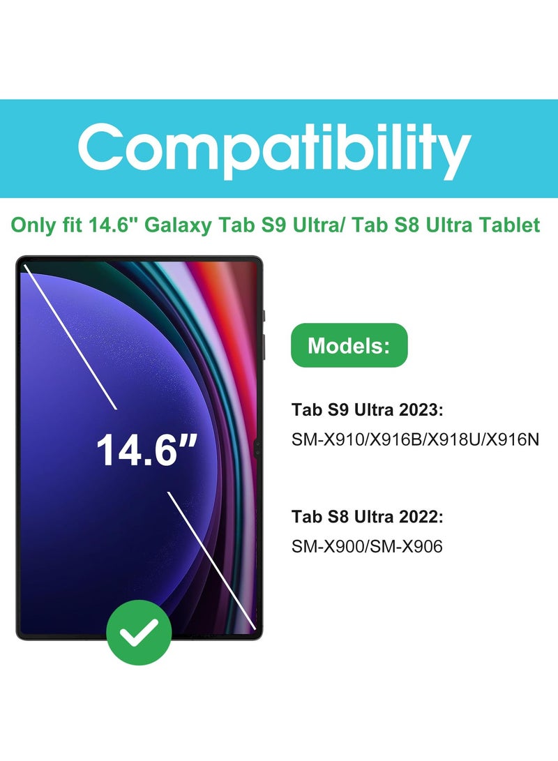 Procases 1 Pack Screen Protector For Galaxy Tab S9 Ultra 14.6 Inch 2023 Tab S8 Ultra 2022 Tempered Glass Screen Film Guard For 14.6“ Galaxy Tab S9 Ultra Tablet Sm X910 X916B X900 X906 - Image 2