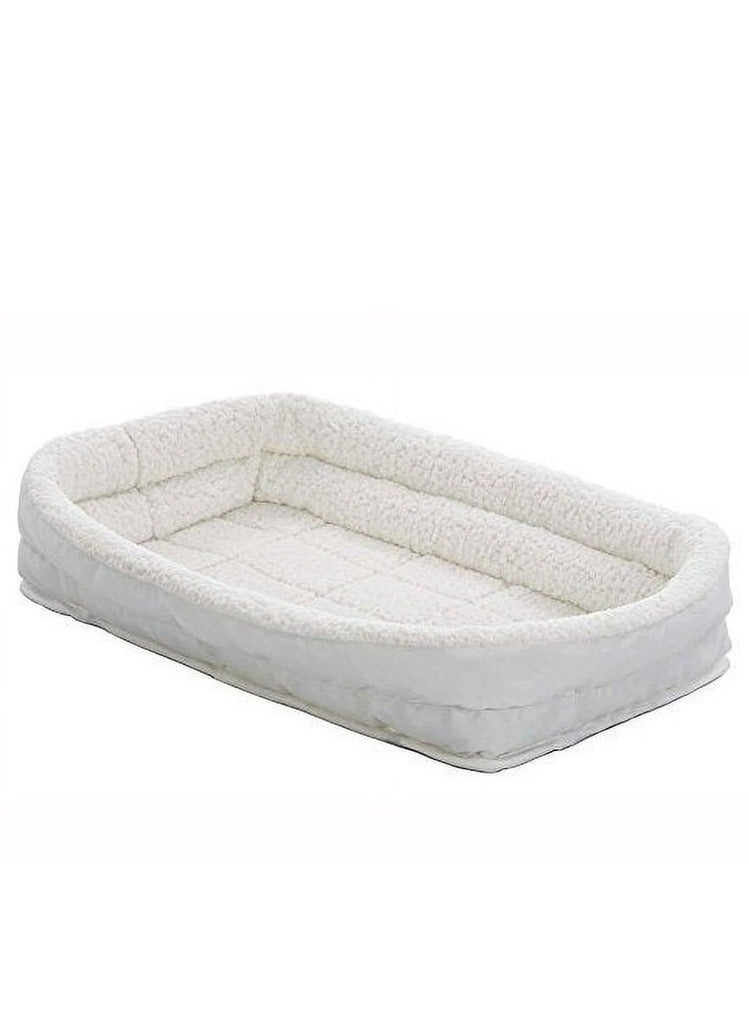 Midwest QuietTime Deluxe Fleece Double Bolster Crate Bed, 36"L x 22.5"W