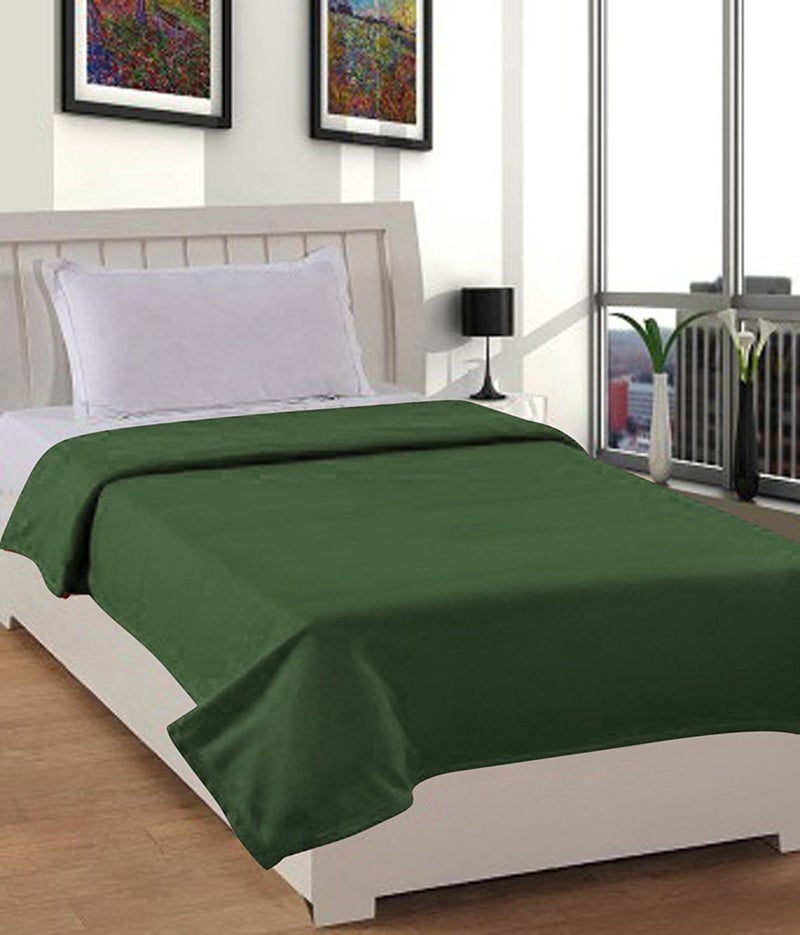 Goyal's ® Polar 2 Piece Fleece Single Blanket - Coffee and Green - Image 3