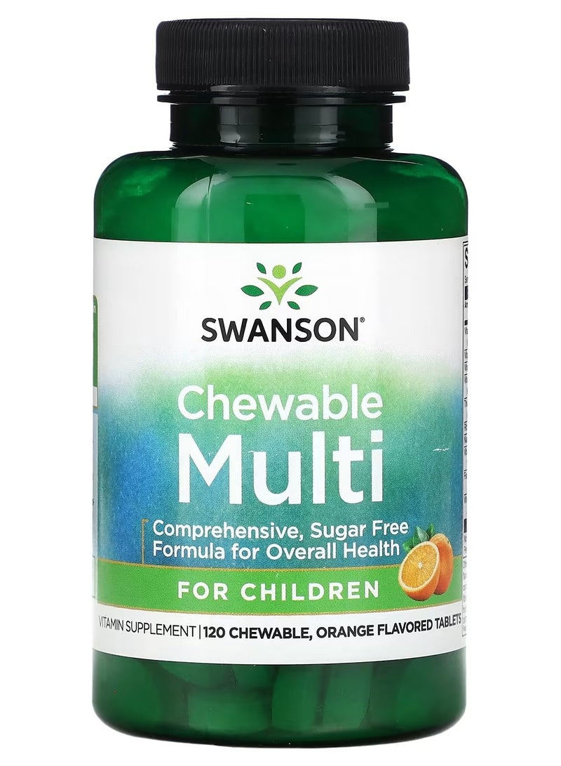 Swanson, Chewable Multi for Children, Orange, 120 Chewable Tablets