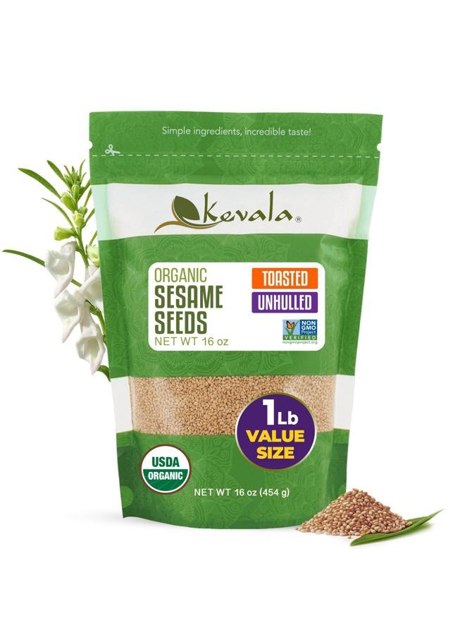 Kevala Organic Toasted Sesame Seeds 1Lb - Image 1